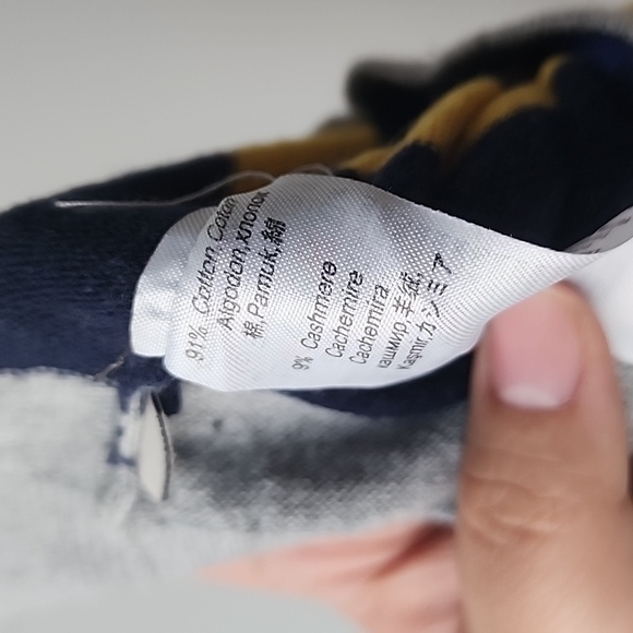 Paul Smith Intarsia Geometric Pattern Cotton Cashmere Blend Knit Sweater - Picture 7 of 7